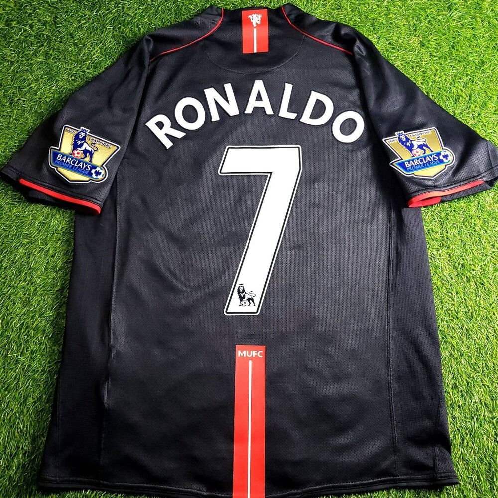 Cristiano Ronaldo Manchester United 2007 2008 Away Soccer Jersey M